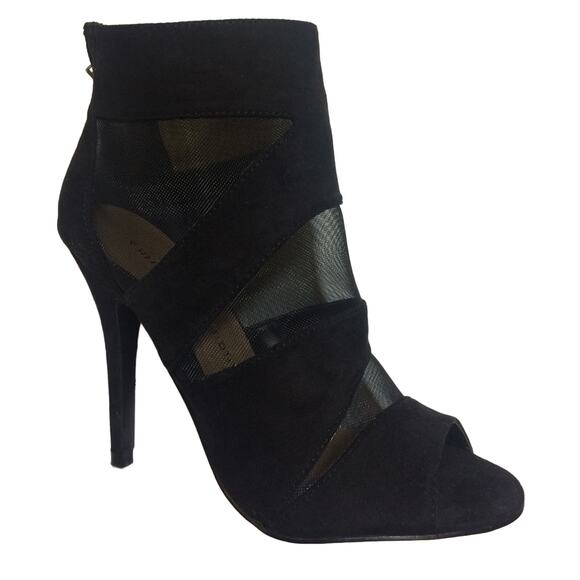 Chinese Laundry suede and mesh peep toe bootie - Picture 2 of 5